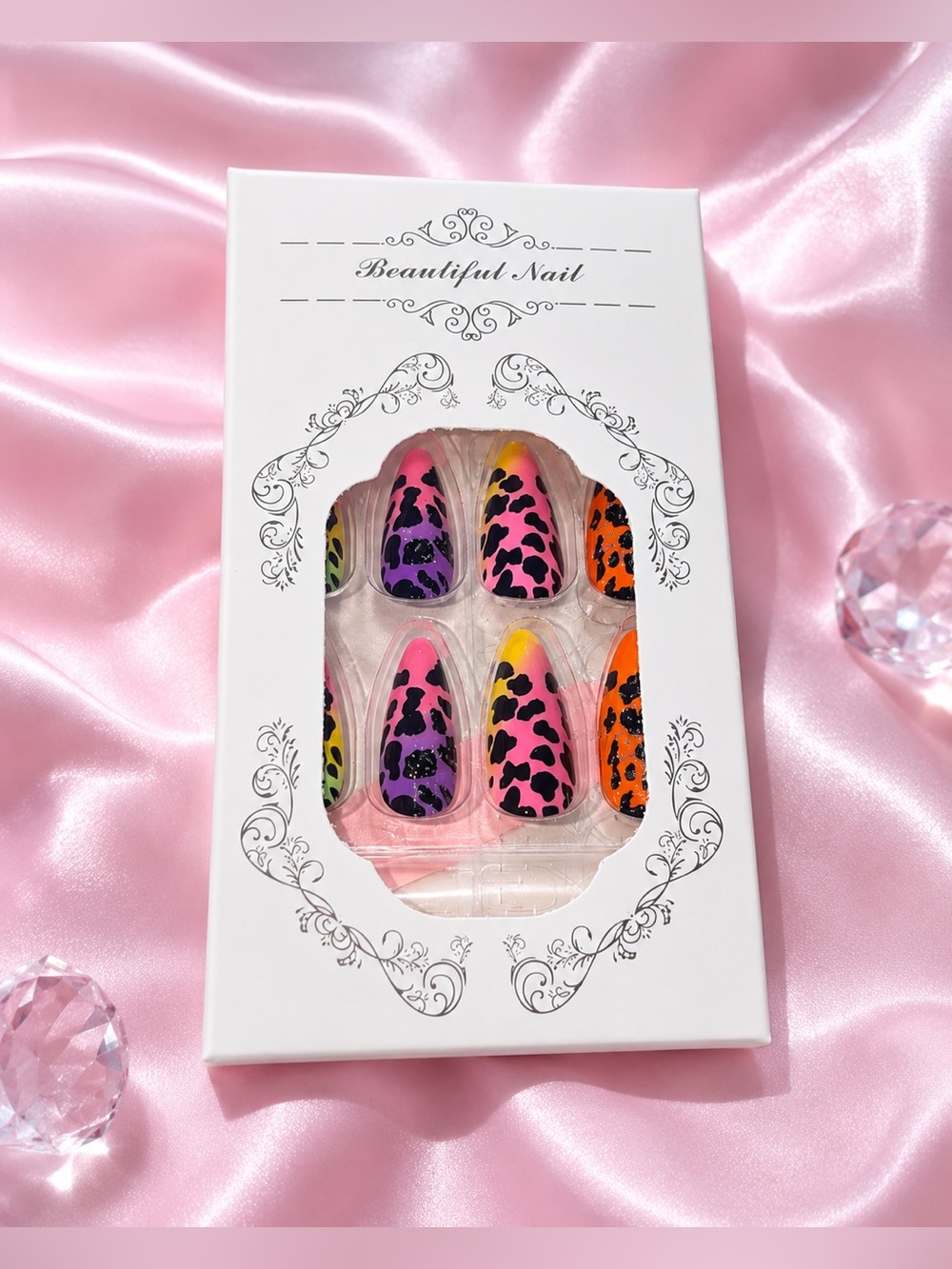 Neon Leopard Press-On Nail Set - 24 Nails + adhesive tabs - Picture 3 of 3